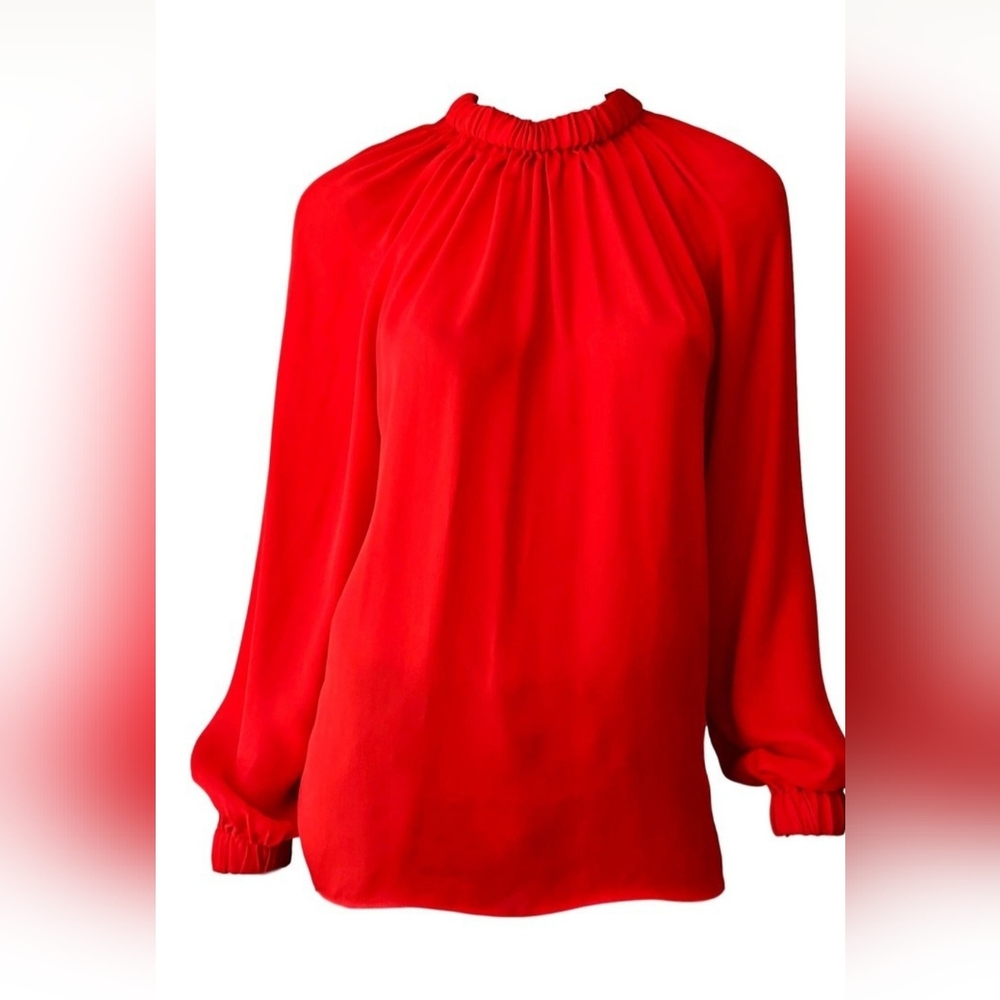Tibi Vibrant Red/orange  Blouse Size Medium
